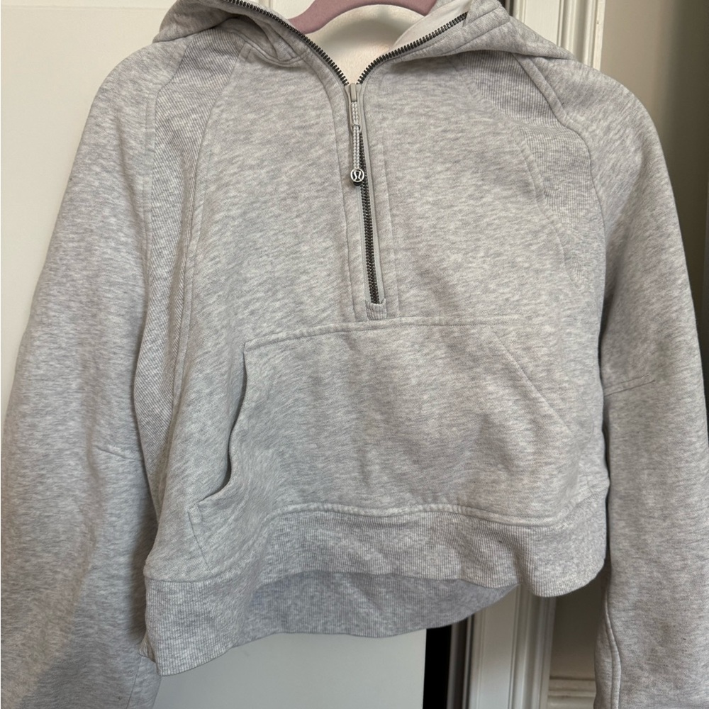 Lululemon Gray Cropped Hoodie